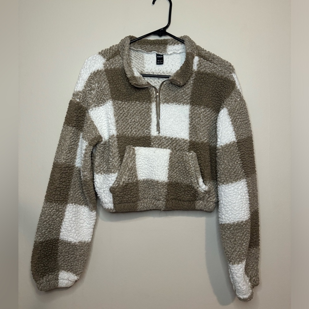 Cropped Sherpa sweatshirt